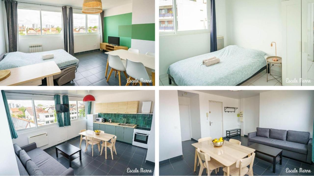 Escale-Marne Fr - 202 - Free Parking - Free Luggage Storage - All Equipped - Linen Included - Washing Machine - 10Mn Walk Metro 8 - Rer A - Panoramic View - From 1 To 14 Guests Maisons-Alfort Exterior photo