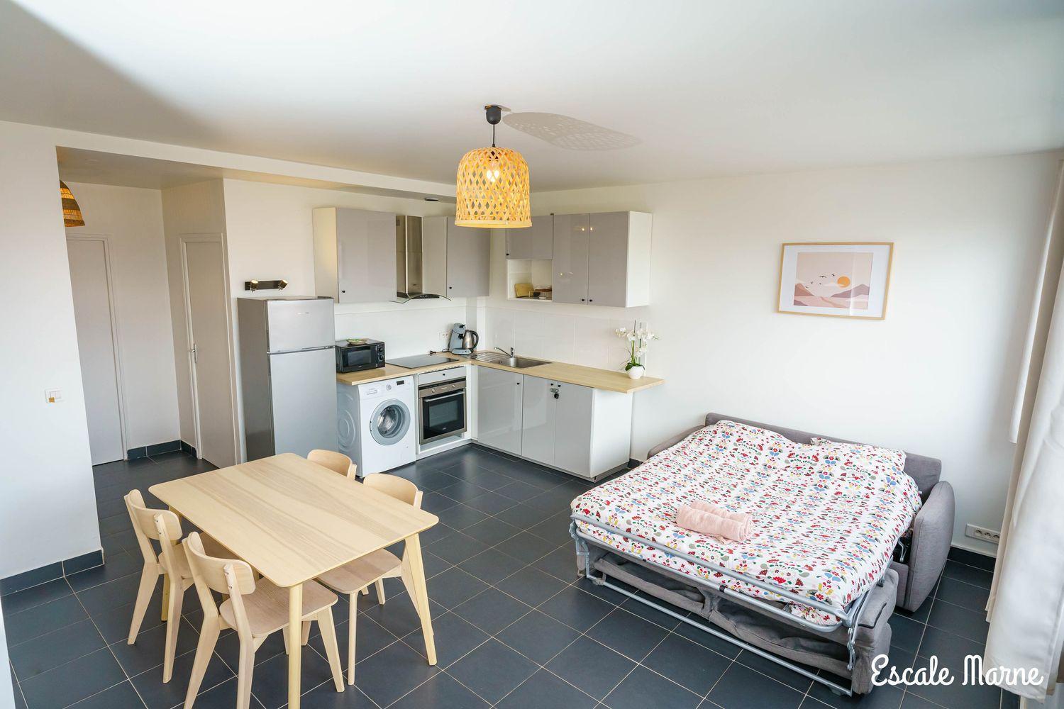 Escale-Marne Fr - 202 - Free Parking - Free Luggage Storage - All Equipped - Linen Included - Washing Machine - 10Mn Walk Metro 8 - Rer A - Panoramic View - From 1 To 14 Guests Maisons-Alfort Exterior photo